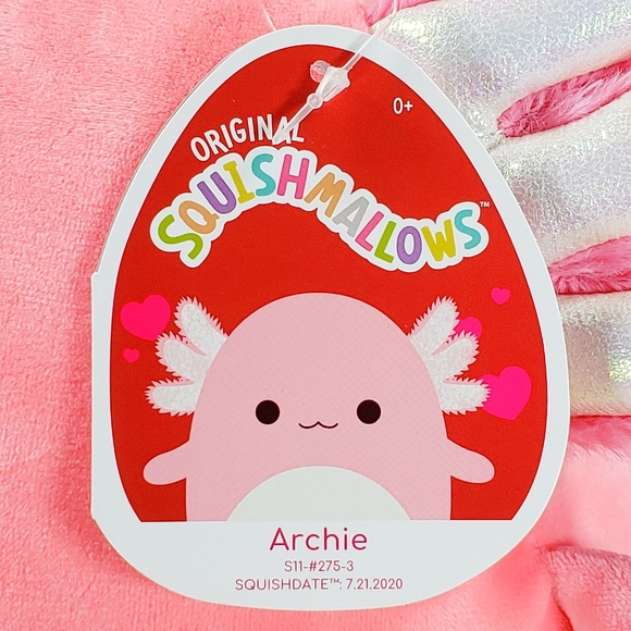 Squishmallow Archie the Axolotl 11" UltraSoft Stuffed Valentine's Day Plush NWT - Picture 10 of 12